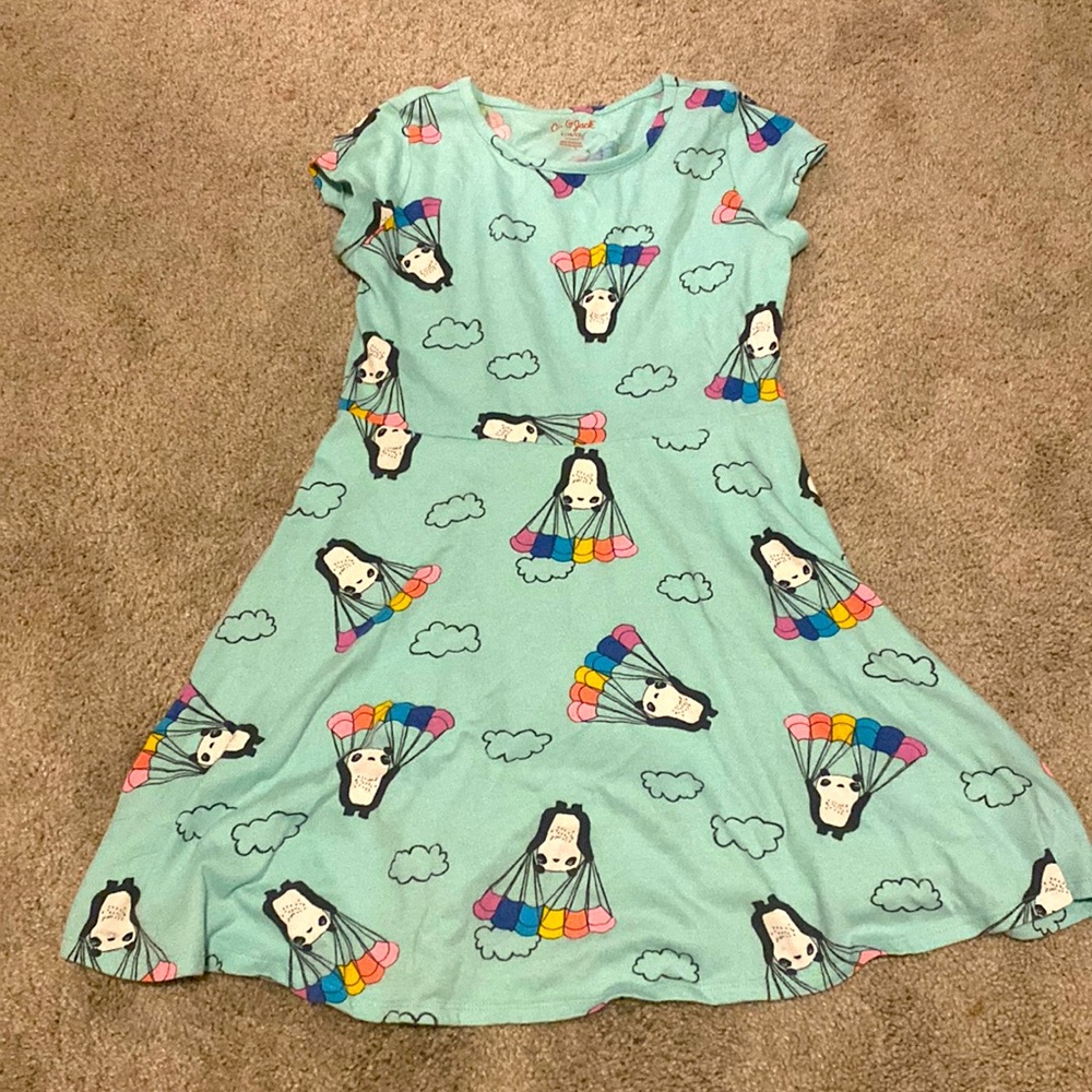 Dress with panda on a parachute
